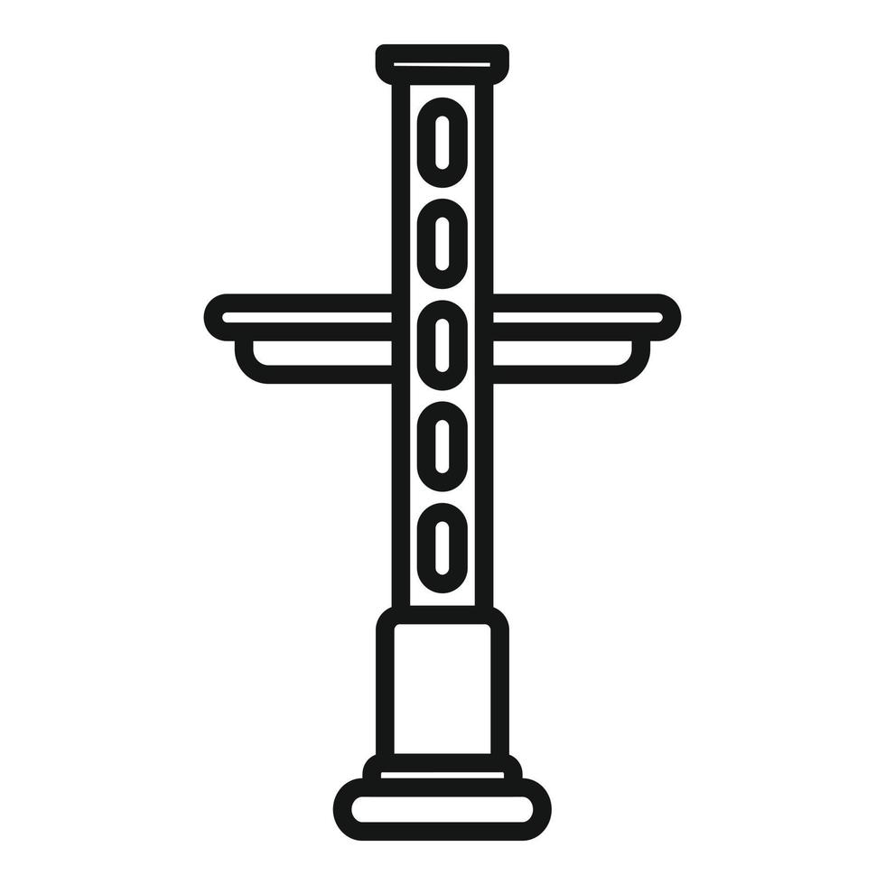 Hydraulic car lift icon outline vector. Auto service vector