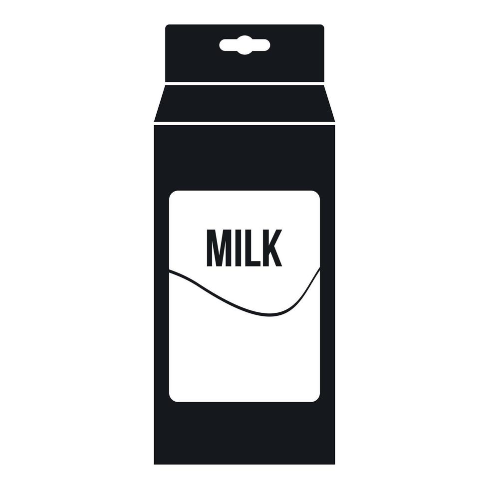 Milk icon, simple style vector