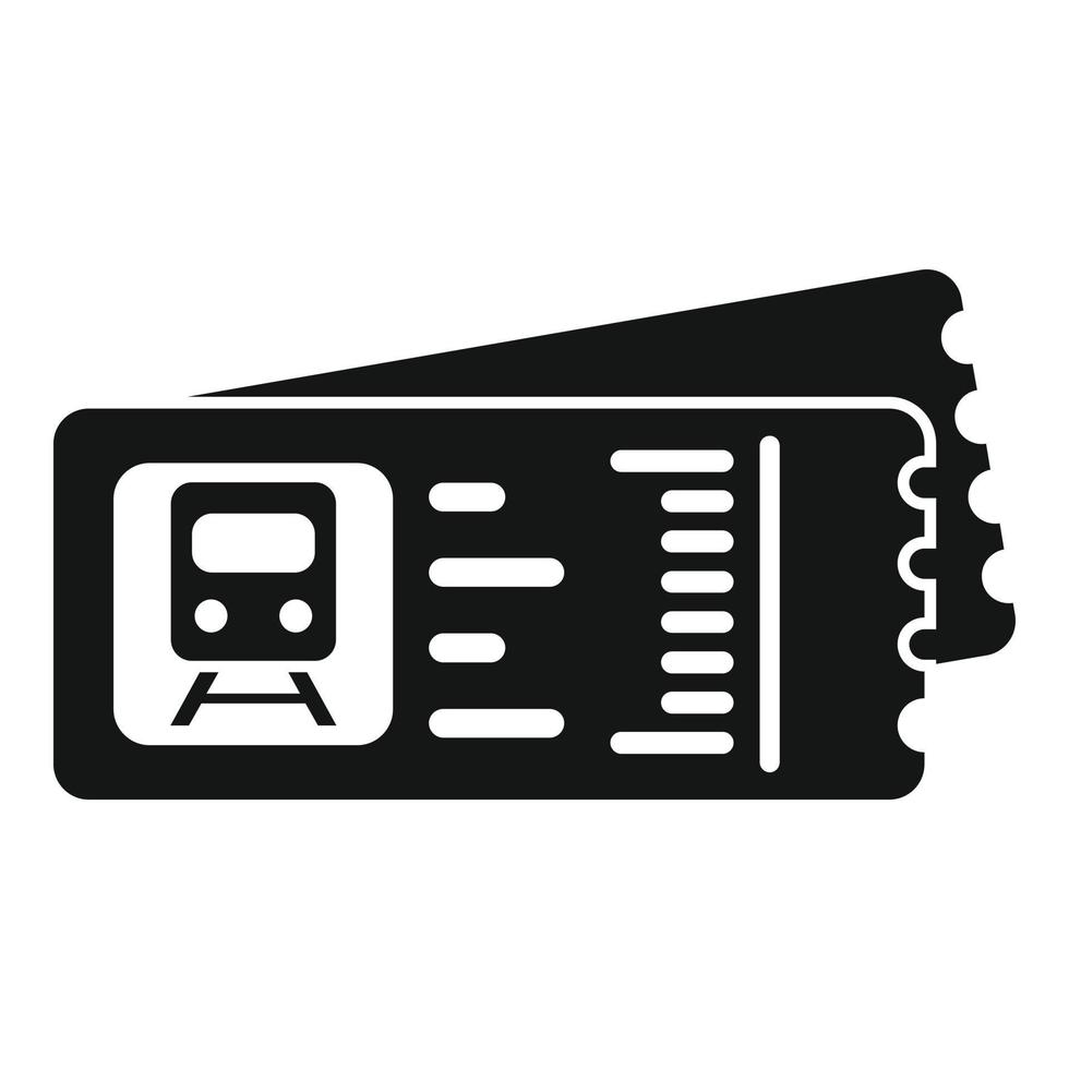 Railway ticket icon simple vector. City waiting vector