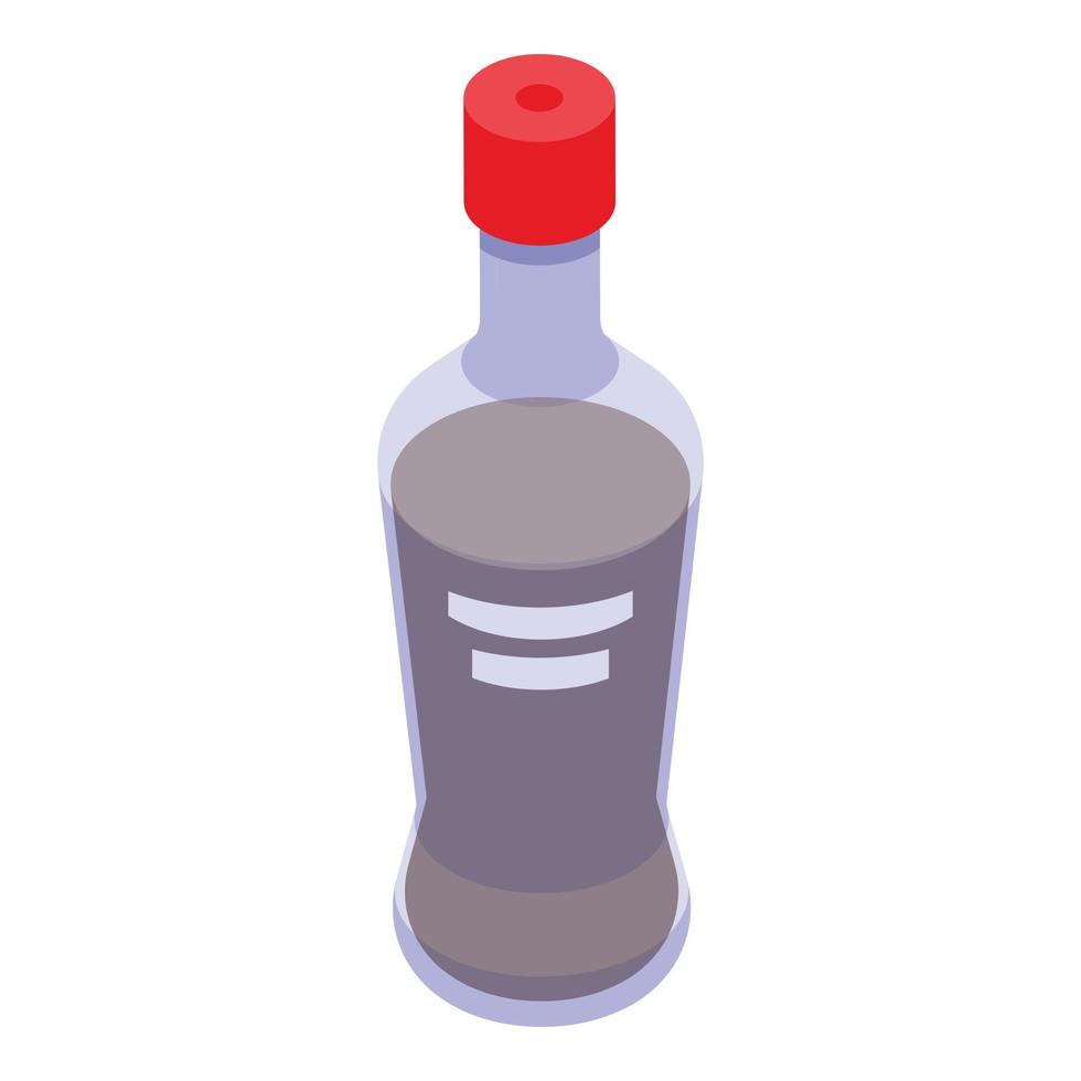 Soy bottle icon isometric vector. Organic nutrition vector
