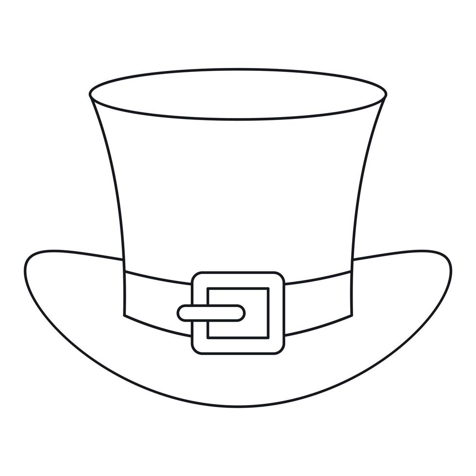 Leprechaun hat icon , outline style vector