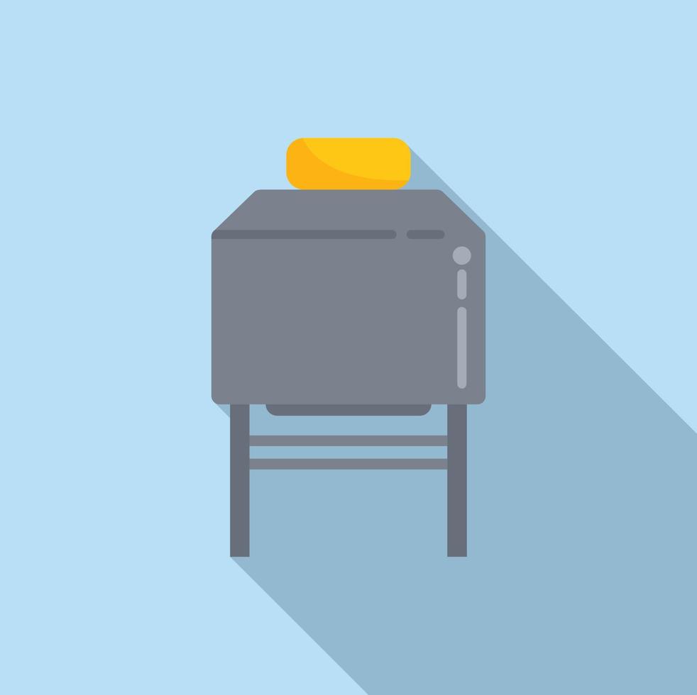 Dairy process icon flat vector. Cheese production vector