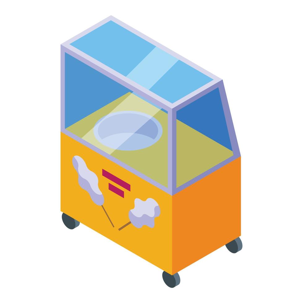 Cotton candy stand icon isometric vector. Food shop vector