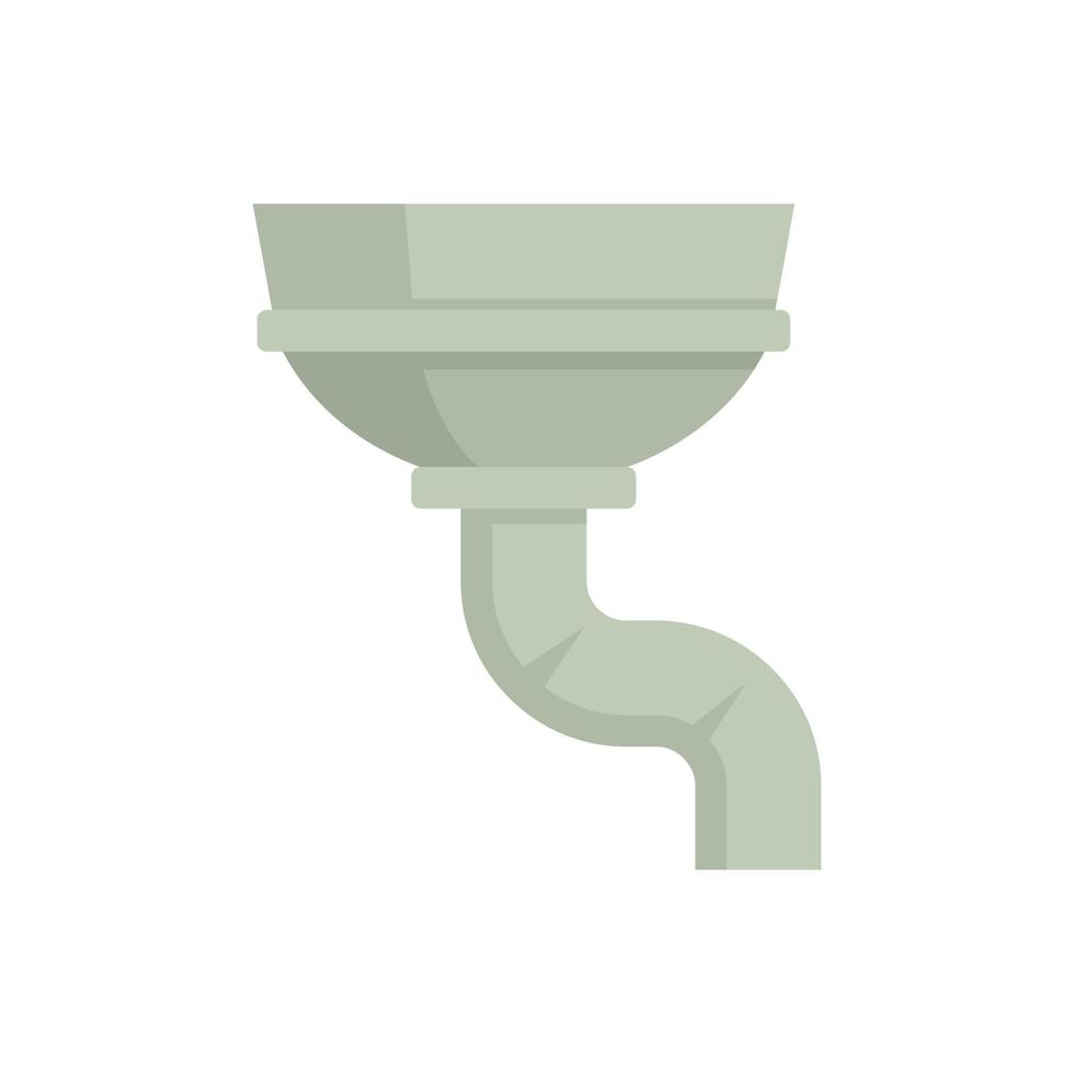 Concrete gutter icon flat isolated vector