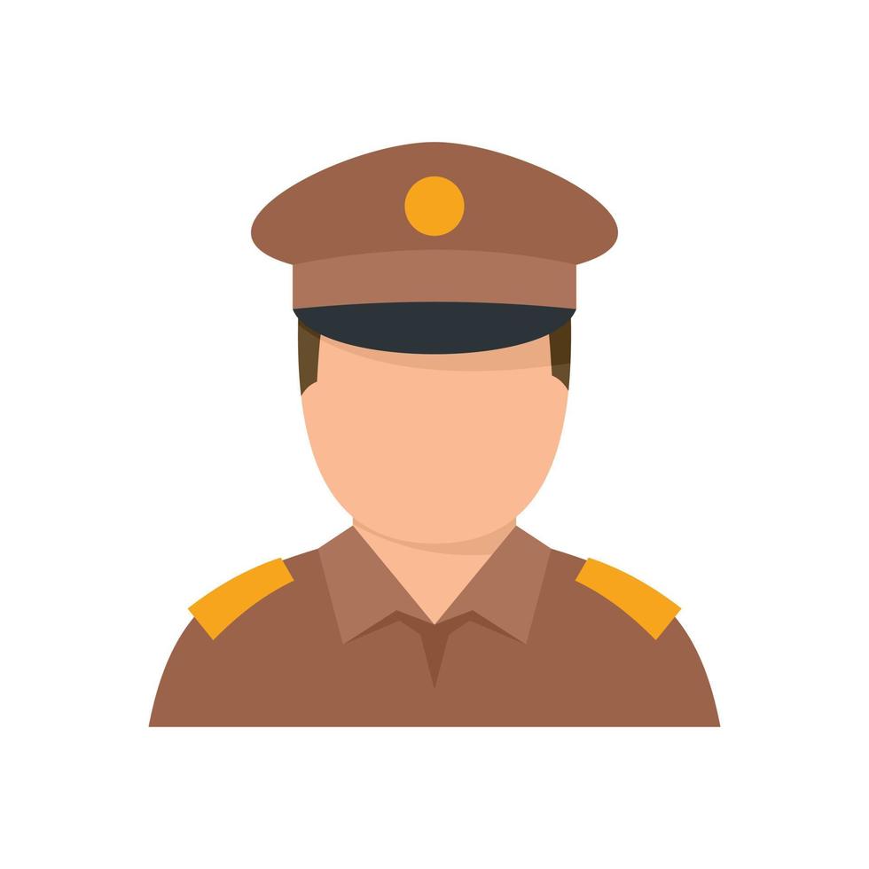 Indian policeman icon flat isolated vector 14935766 Vector Art at Vecteezy