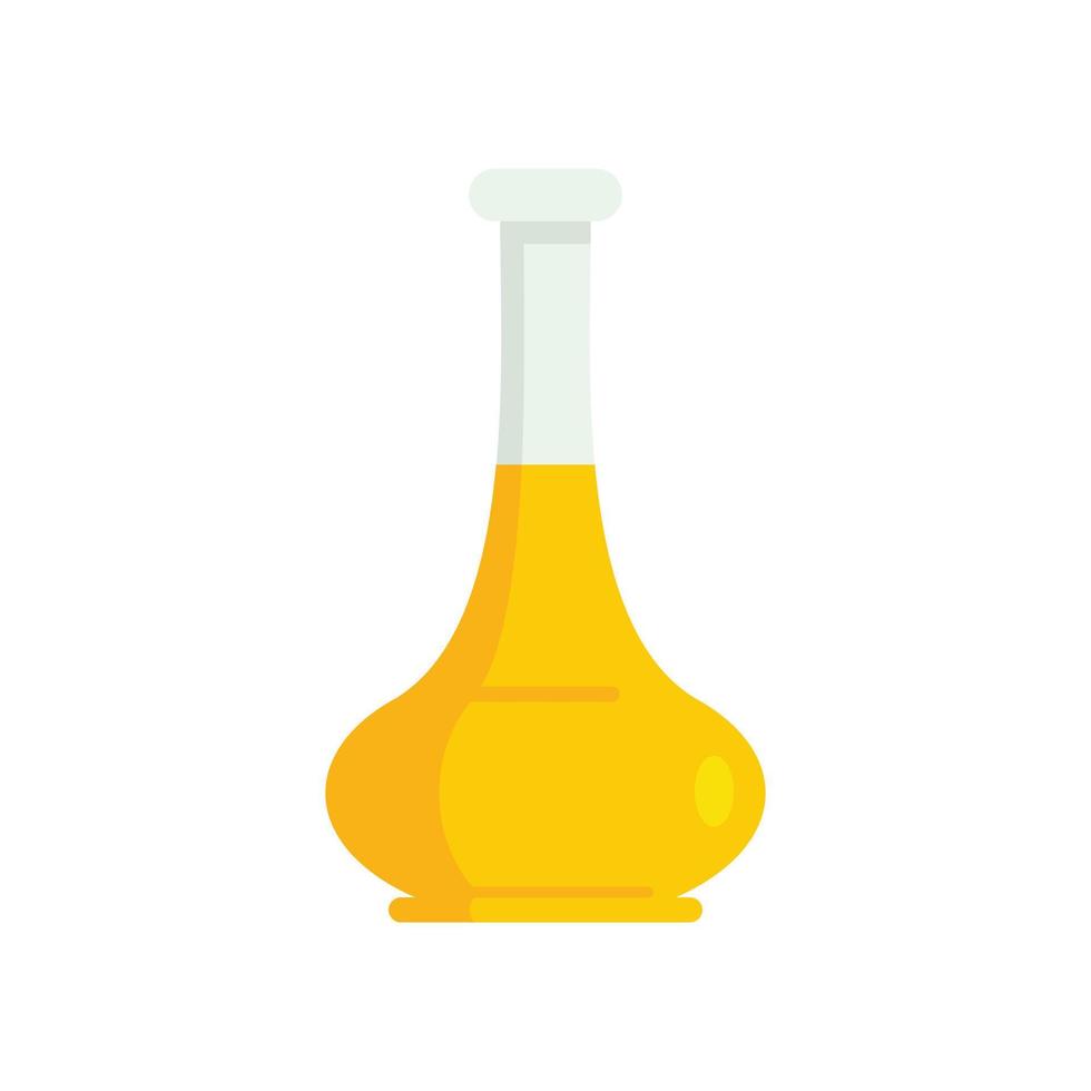Cake oil bottle icon flat isolated vector