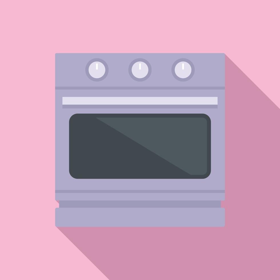 Convection stove icon flat vector. Electric oven vector