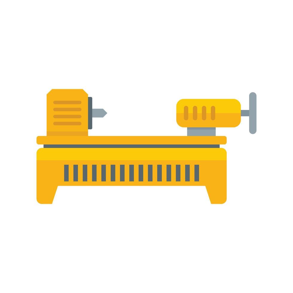 Lathe icon flat isolated vector