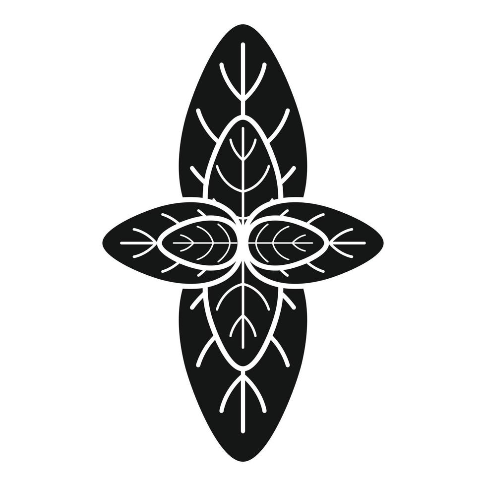 Basil icon simple vector. Herb leaf vector