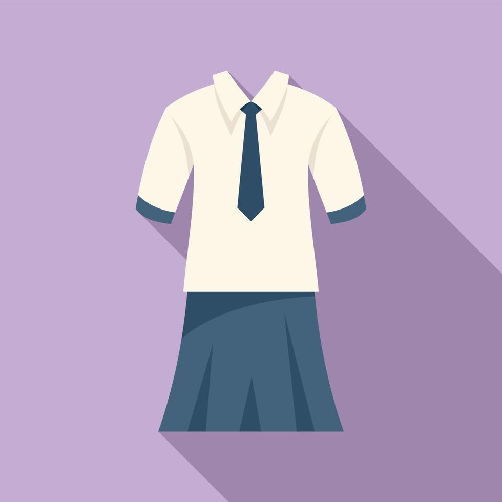 vector plano de icono de vestido de niño. uniforme escolar