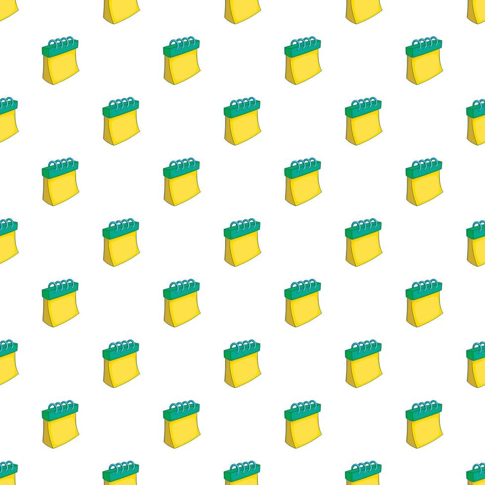 Calendar pattern, cartoon style vector