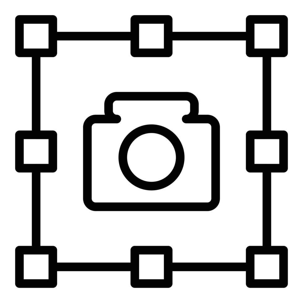 Selfie camera icon outline vector. Screenshot cam vector