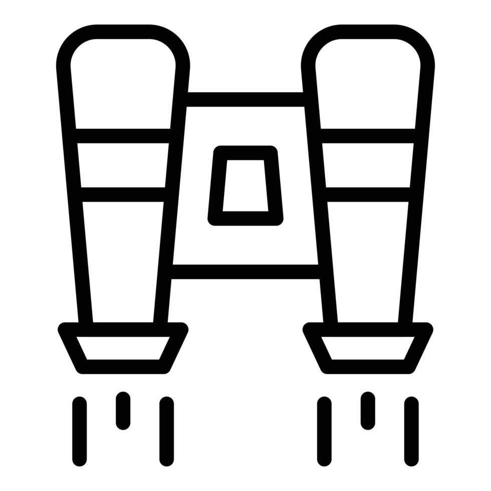 vector de contorno de icono de modelo jetpack. habilidad de éxito