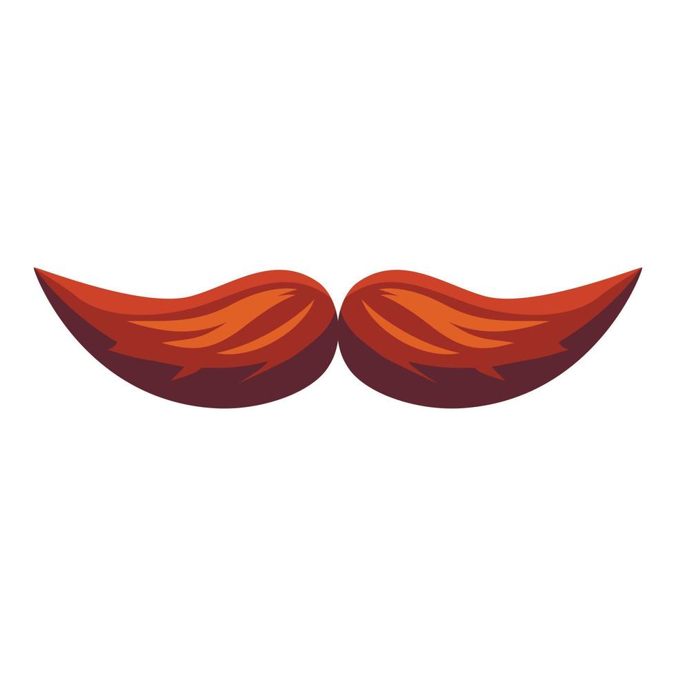 Thick mustache icon, cartoon style vector