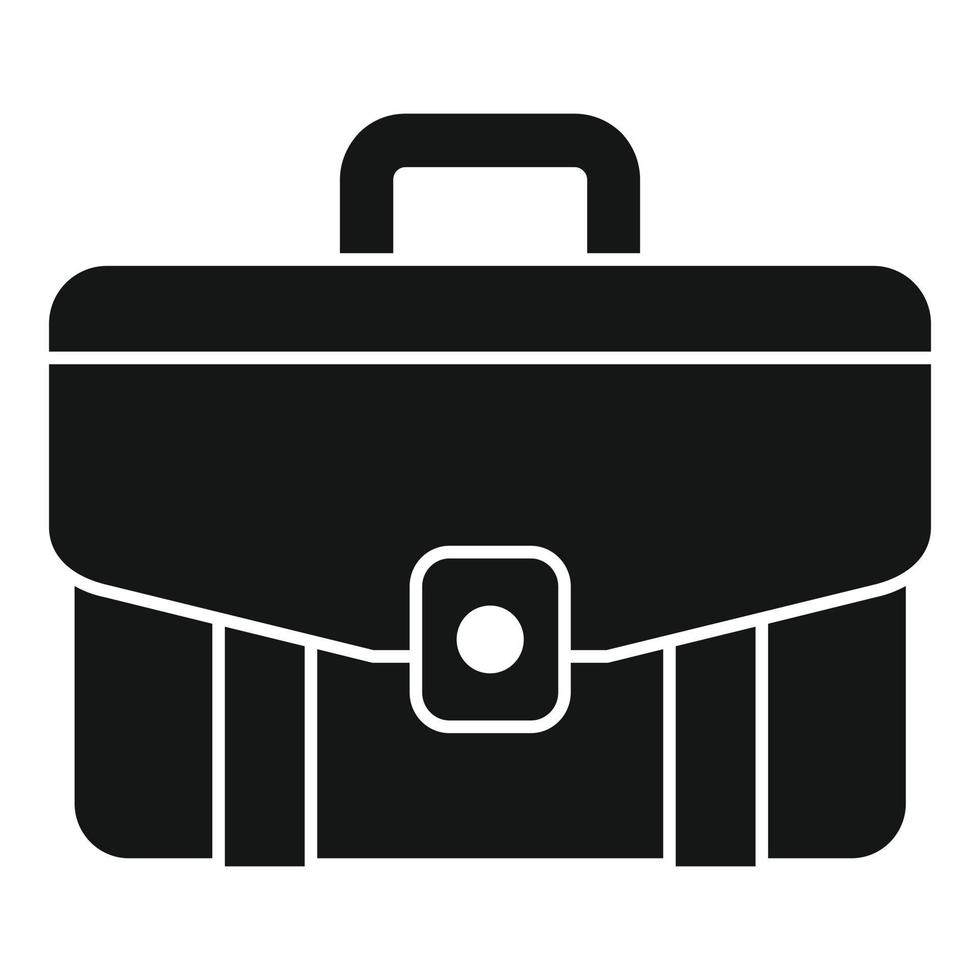 Handle briefcase icon simple vector. Business bag vector