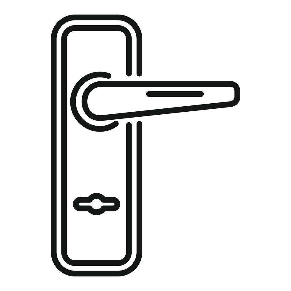 Window door handle icon outline vector. Hotel steel vector