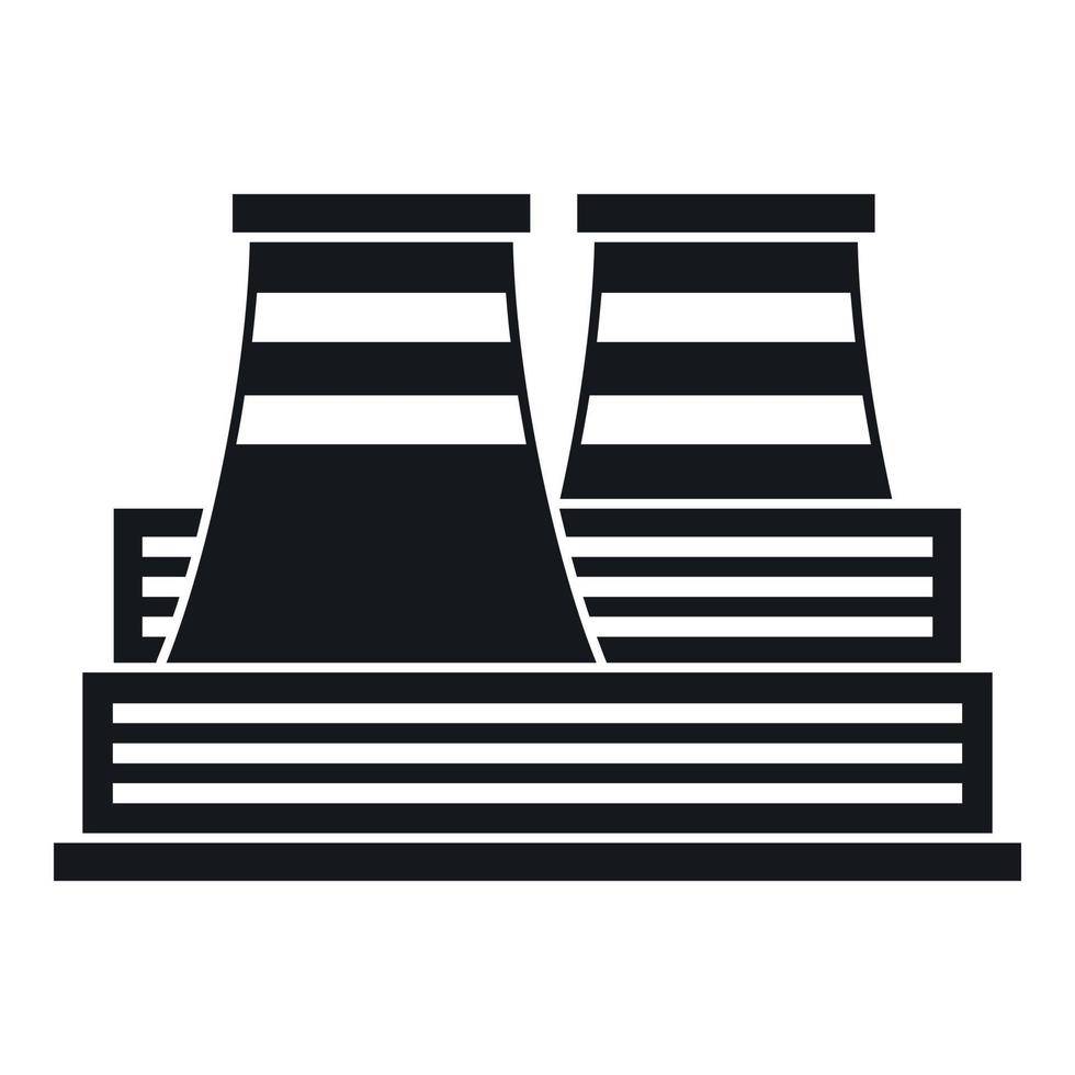 Power station icon, simple style vector