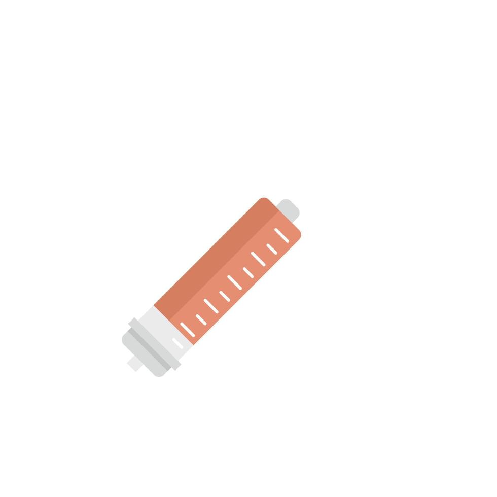 Anesthesia syringe icon flat isolated vector