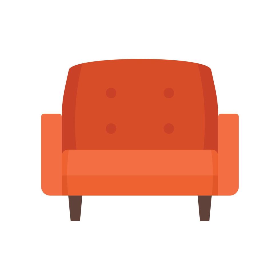 icono de sillón de cuero vector aislado plano