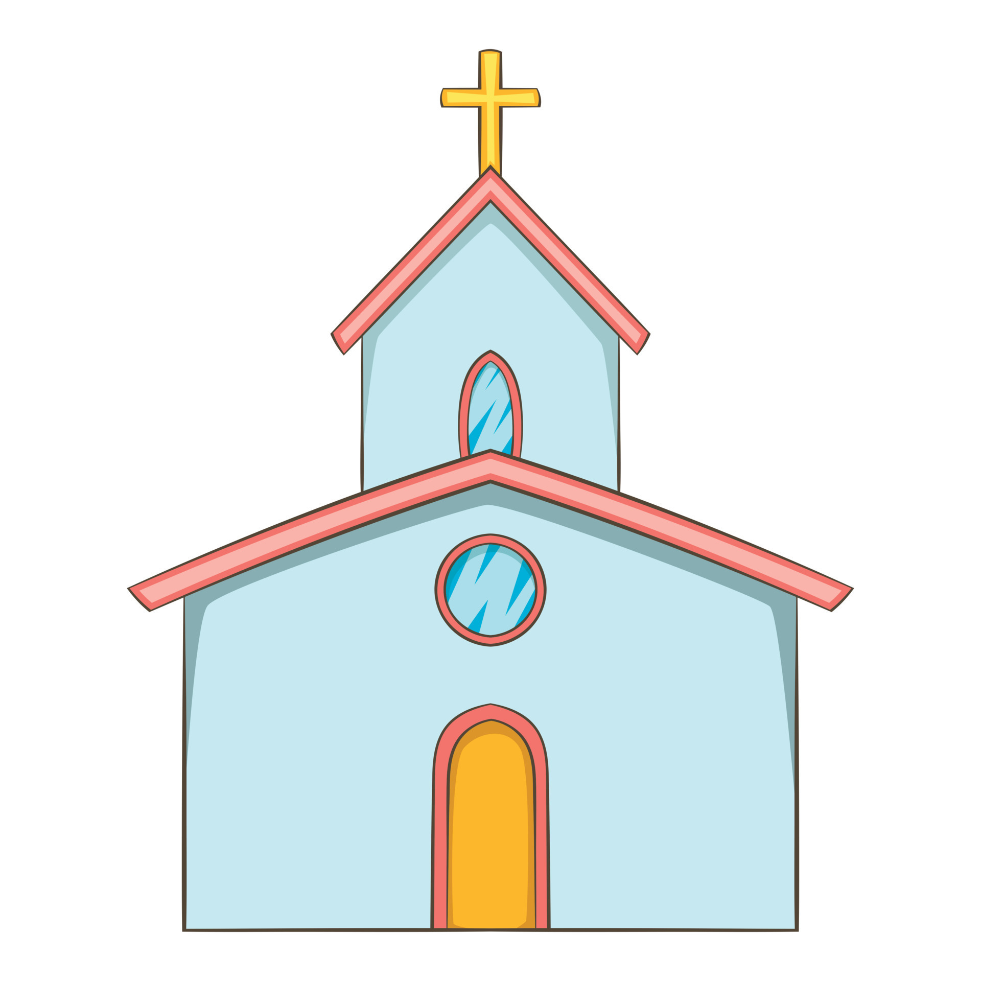 Church icon, cartoon style 14935932 Vector Art at Vecteezy