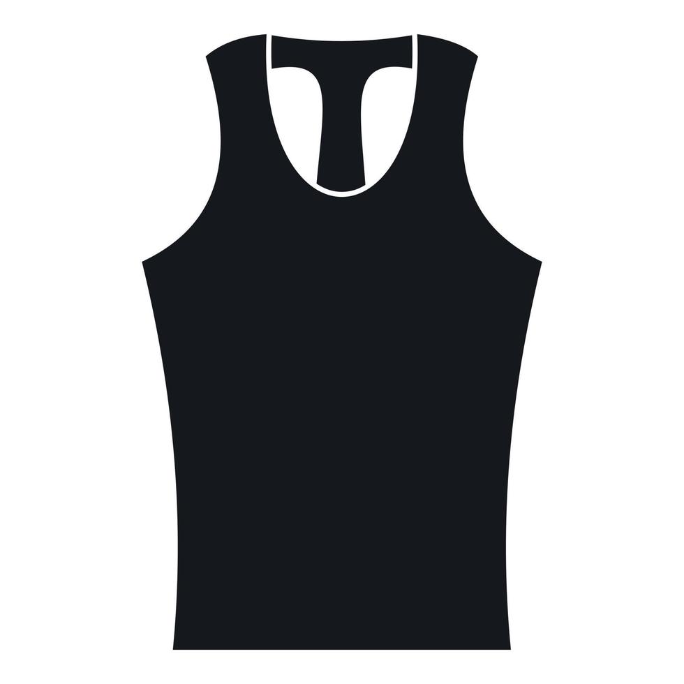 Sleeveless shirt icon, simple style vector