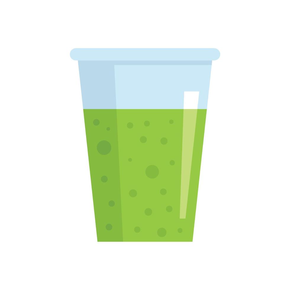 Celery juice glass icon flat isolated vector