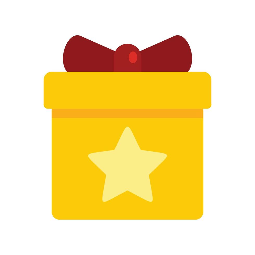 Loyalty gift box icon flat isolated vector