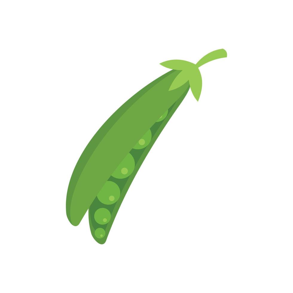 Agriculture peas icon flat isolated vector