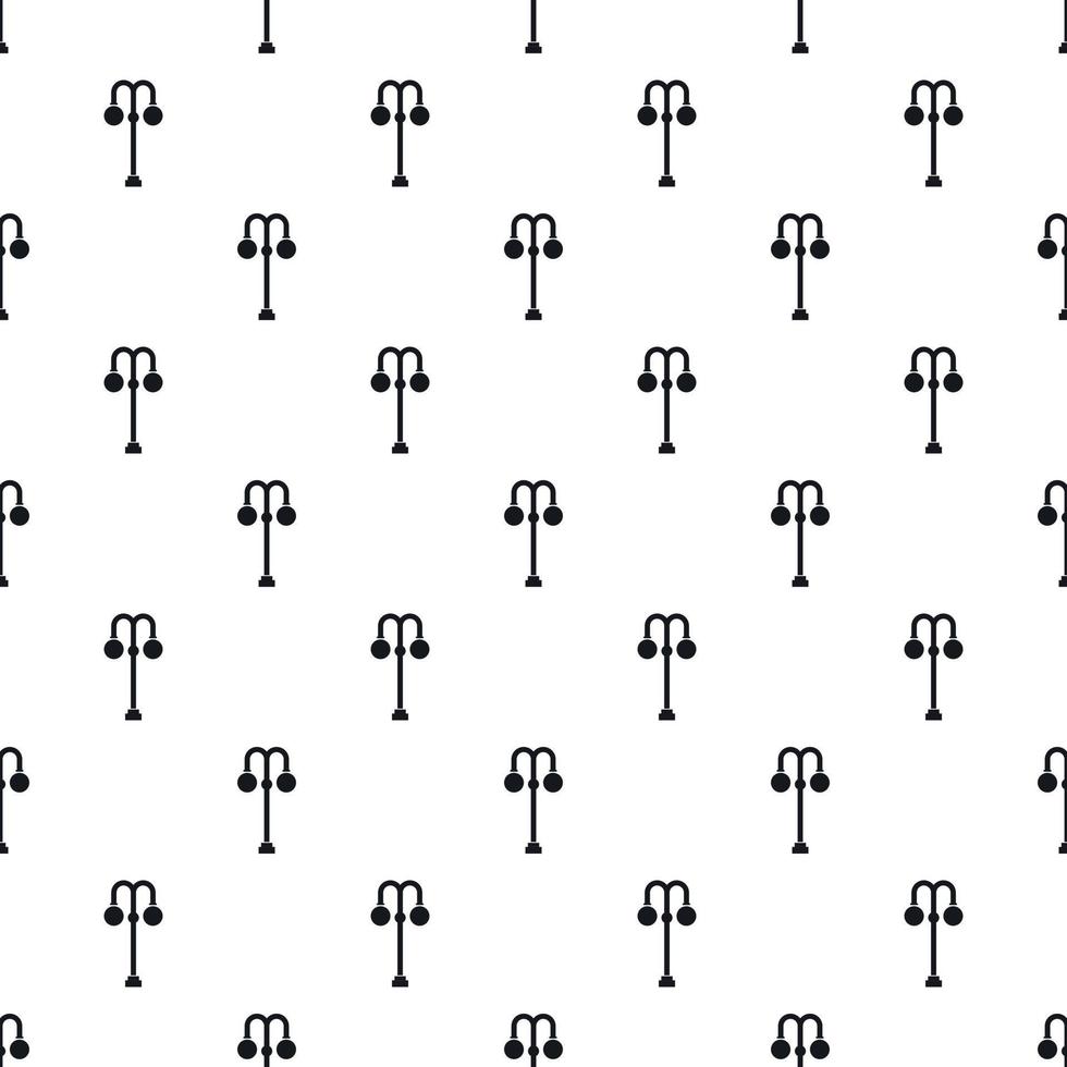 Street lamp pattern, simple style vector