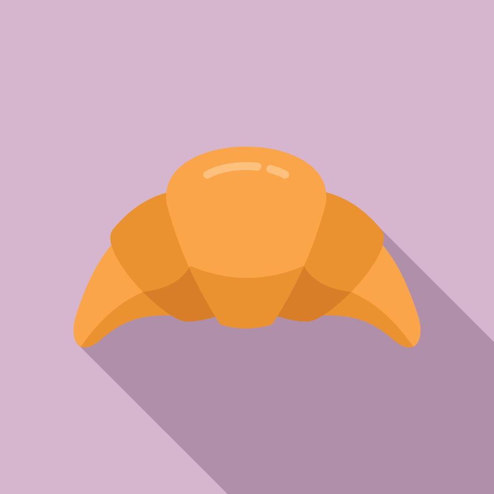 Croissant icon flat vector. Bread bakery vector