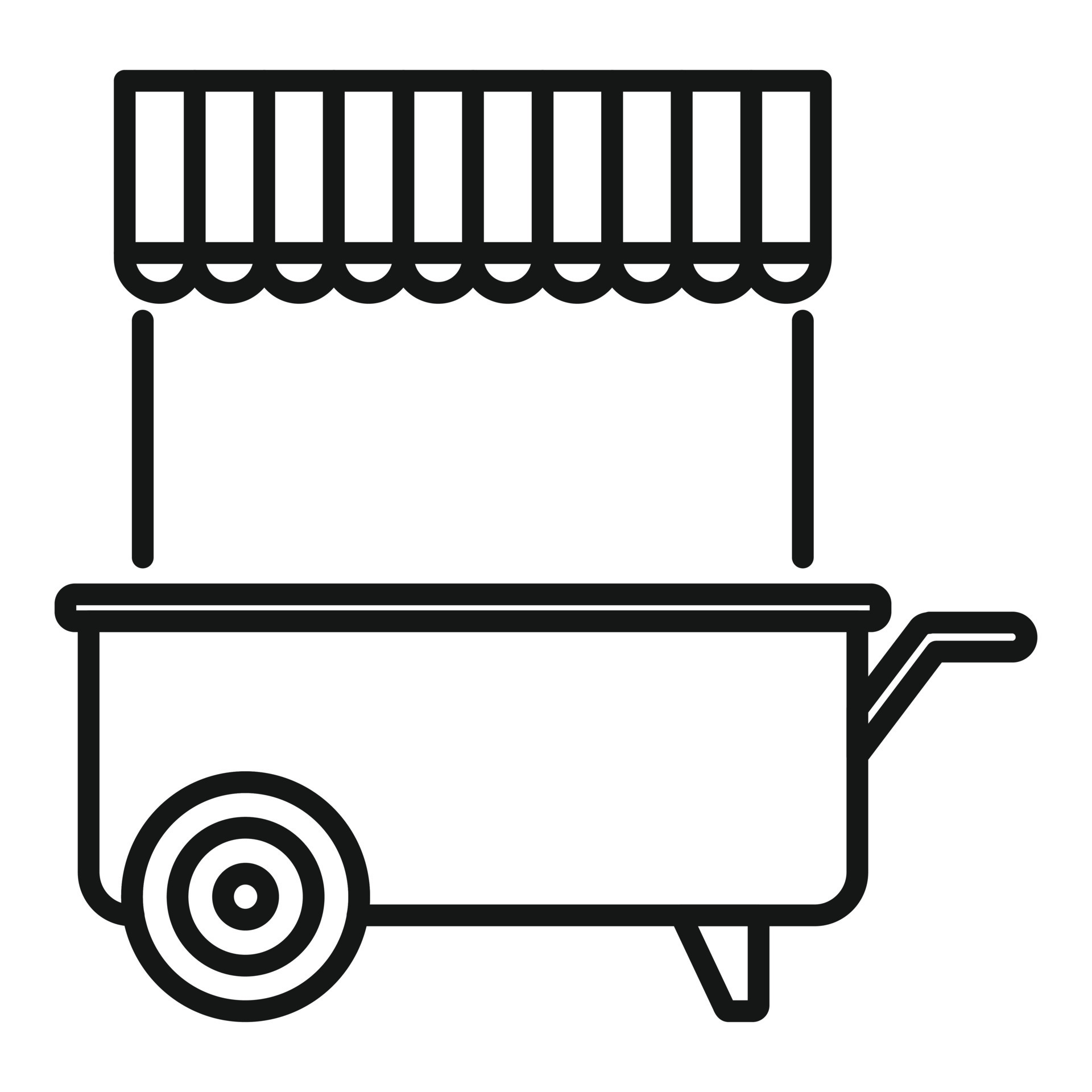 Snack cart icon outline vector. Market shop 14935991 Vector Art at Vecteezy