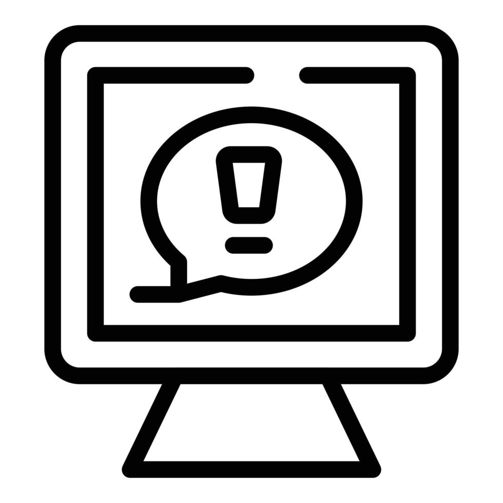 Internet risk icon outline vector. Online system vector