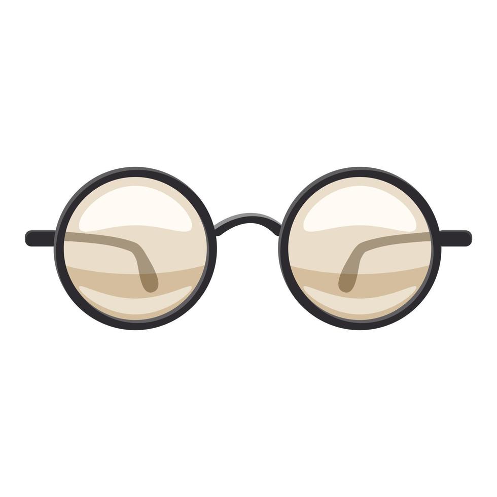 icono de gafas, estilo de dibujos animados vector