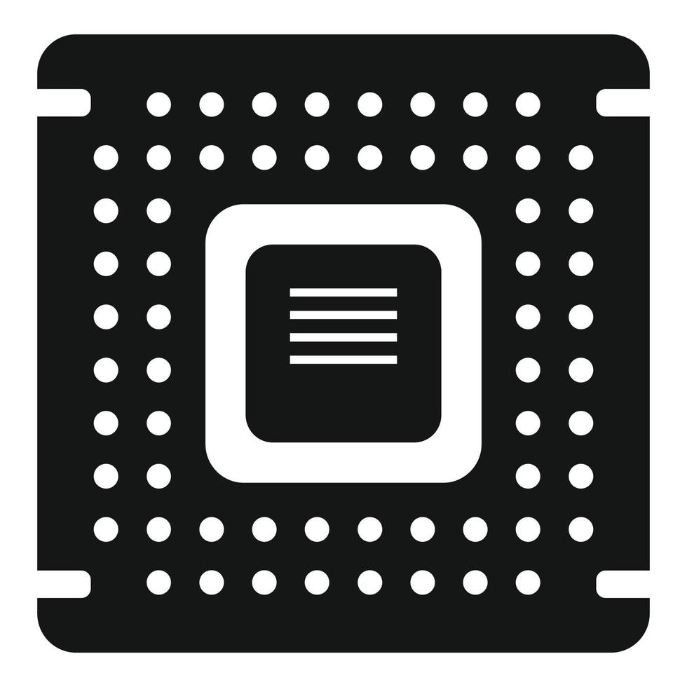 Processor icon simple vector. Cpu chip vector