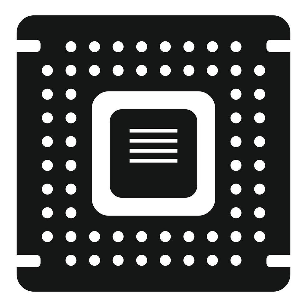 Processor icon simple vector. Cpu chip vector