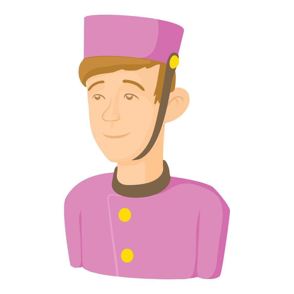 Doorman icon, cartoon style vector