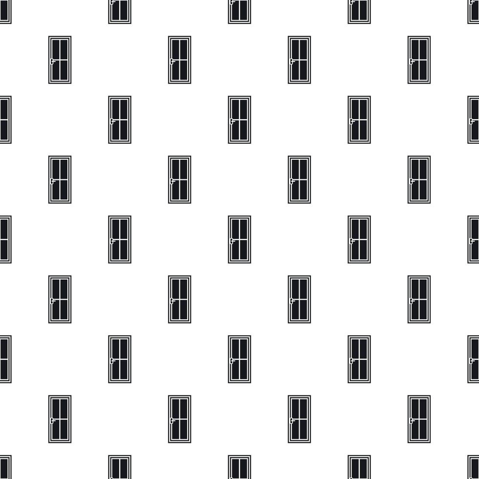 Closed wooden door pattern, simple style vector