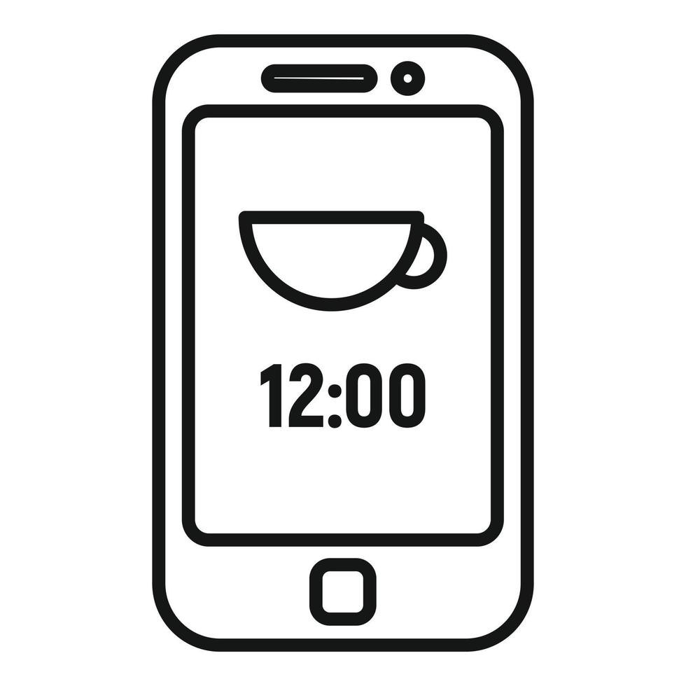 Work food time icon outline vector. Business office vector