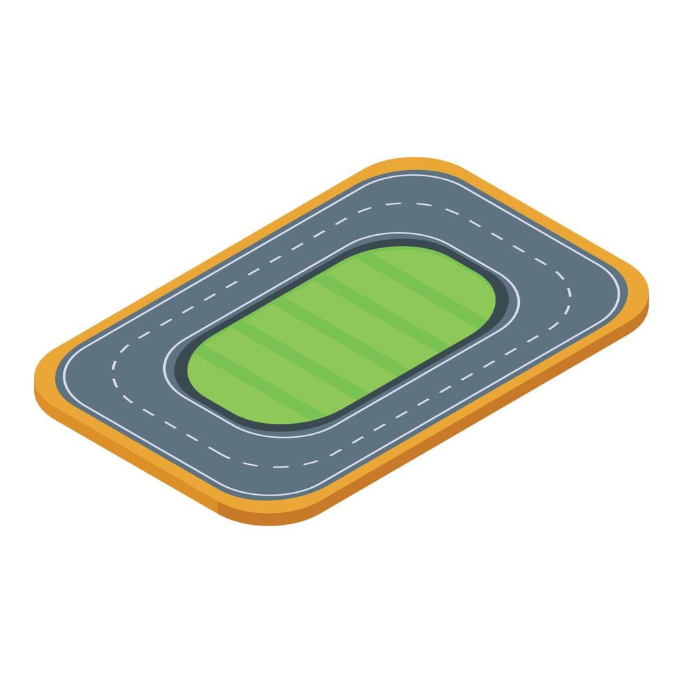 icono de circuito de carretera vector isométrico. pista de carreras