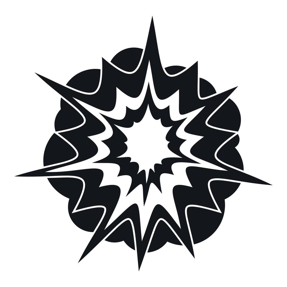 Fire explosion icon, simple style vector