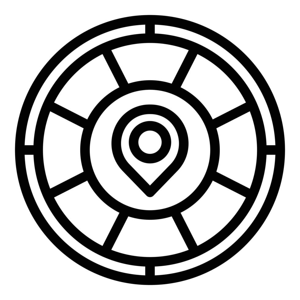 Asylum lcoation icon outline vector. Migrant people vector