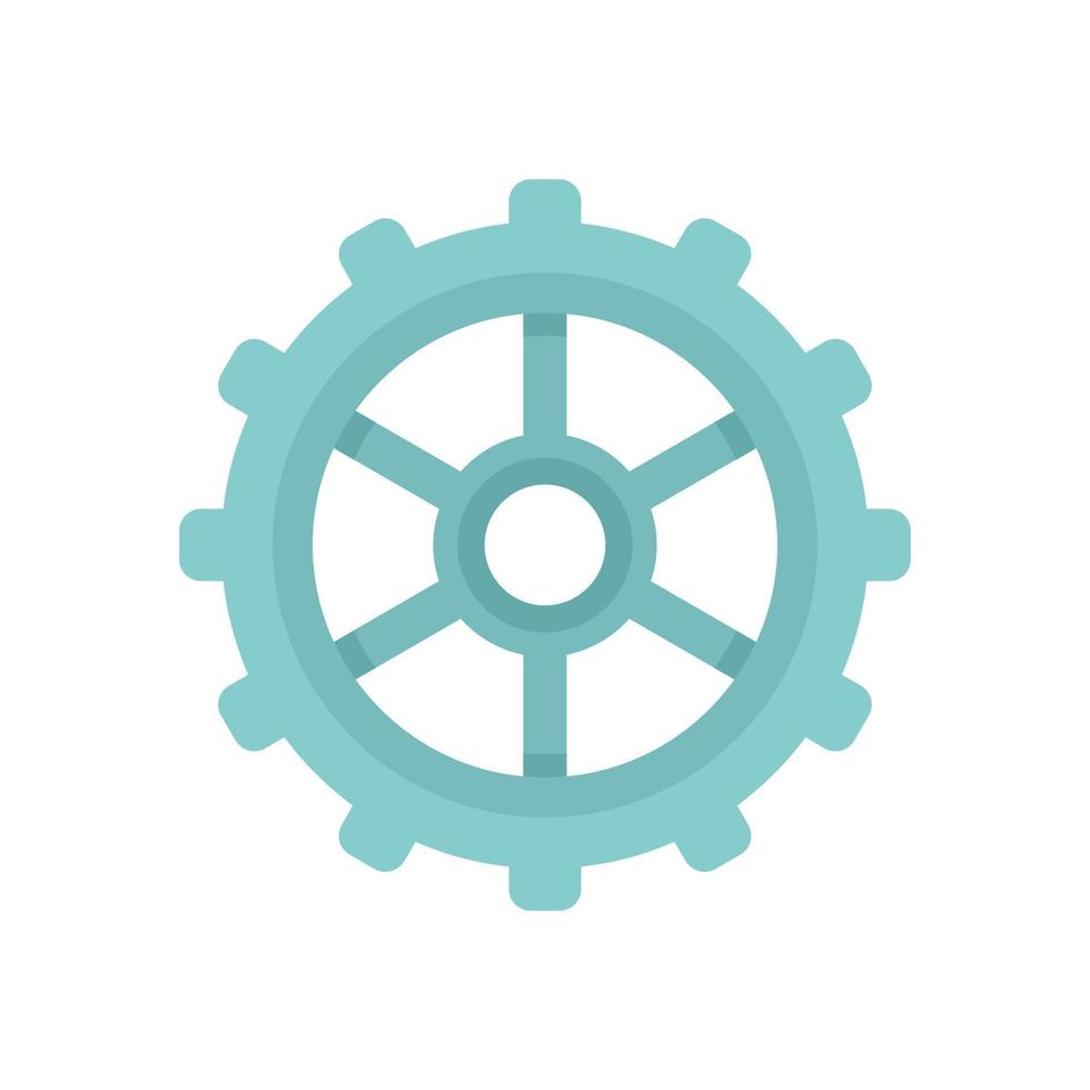 Watch cog wheel icon flat isolated vector