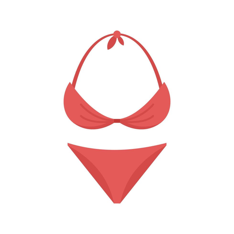 Swimsuit icon flat isolated vector