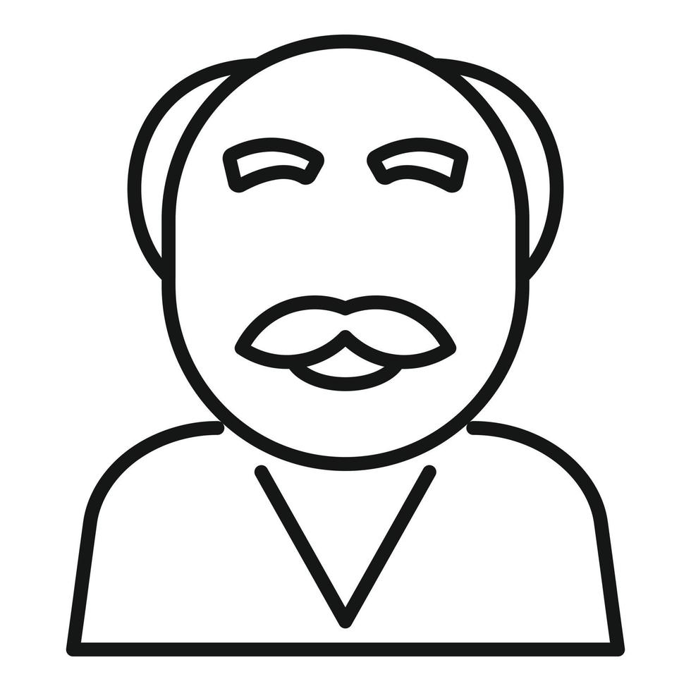 Old father icon outline vector. Adult generation vector