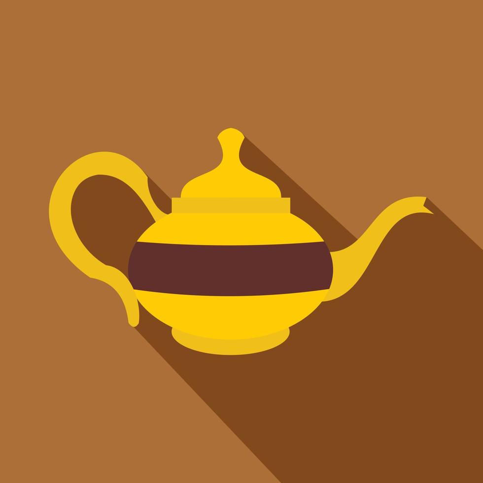 Teapot icon, flat style vector