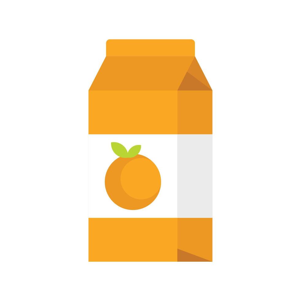 paquete de jugo de naranja icono vector aislado plano