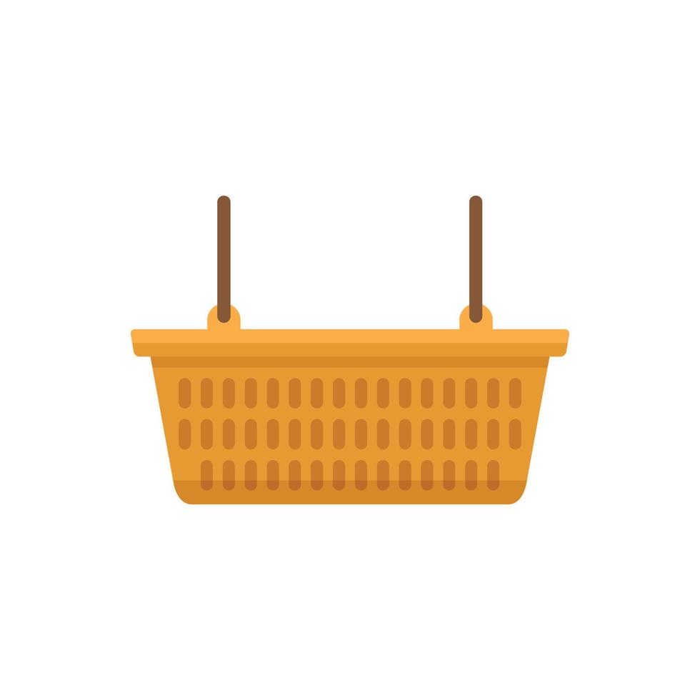 Shop basket icon flat isolated vector