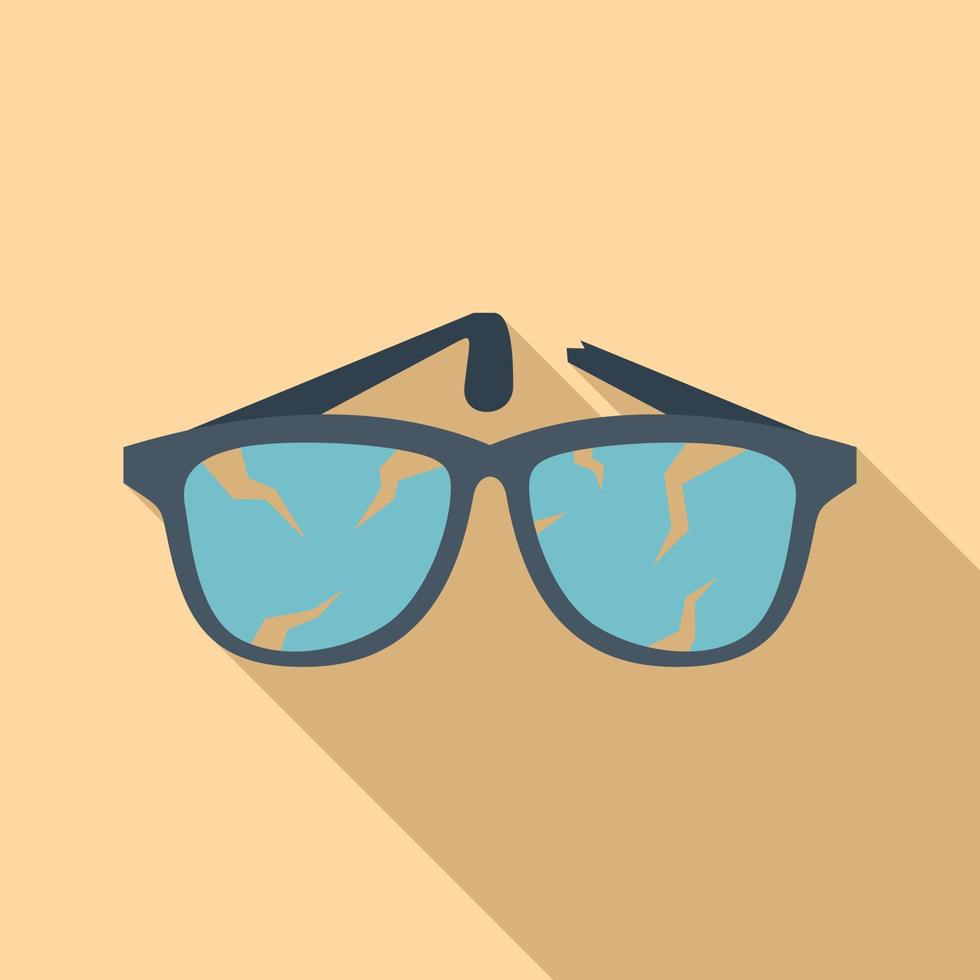 Trash glasses icon flat vector. Waste plastic vector