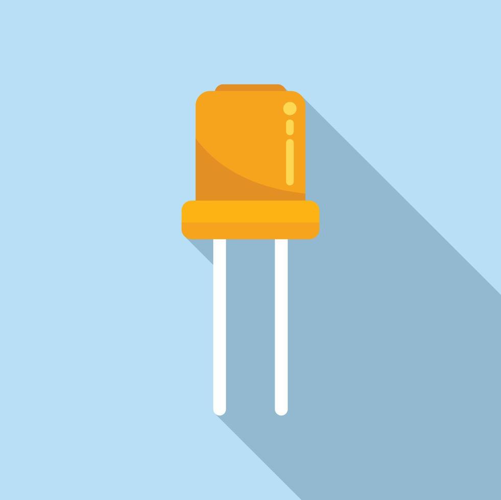 Electricity resistor icon flat vector. Electric circuit vector