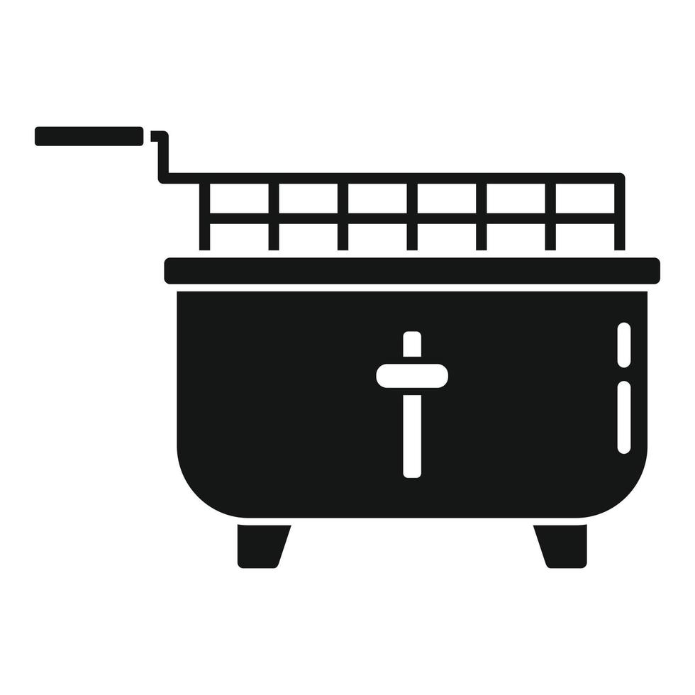 Deep fryer cooking icon simple vector. Fry basket vector